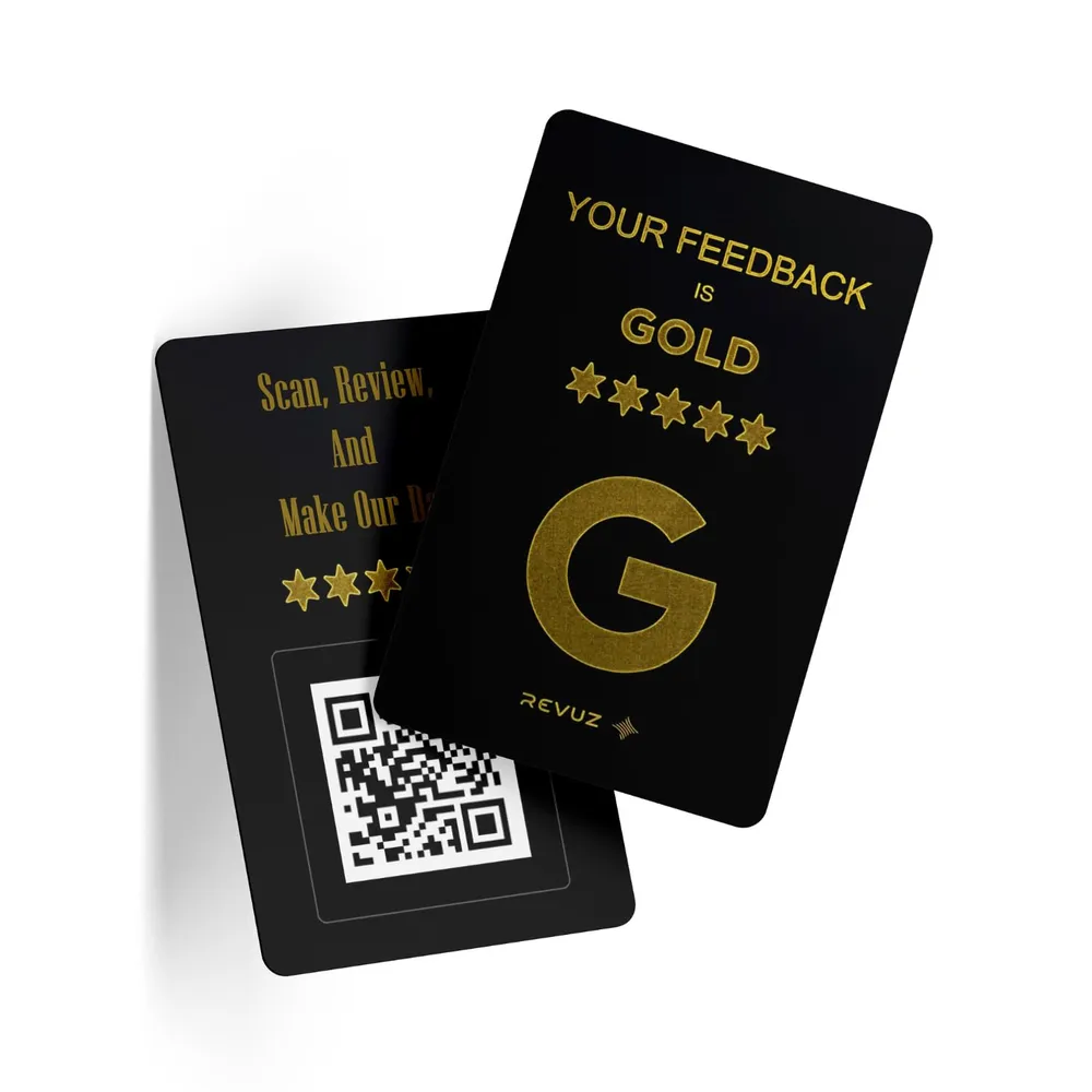 Google Review Metal Card (Gold)