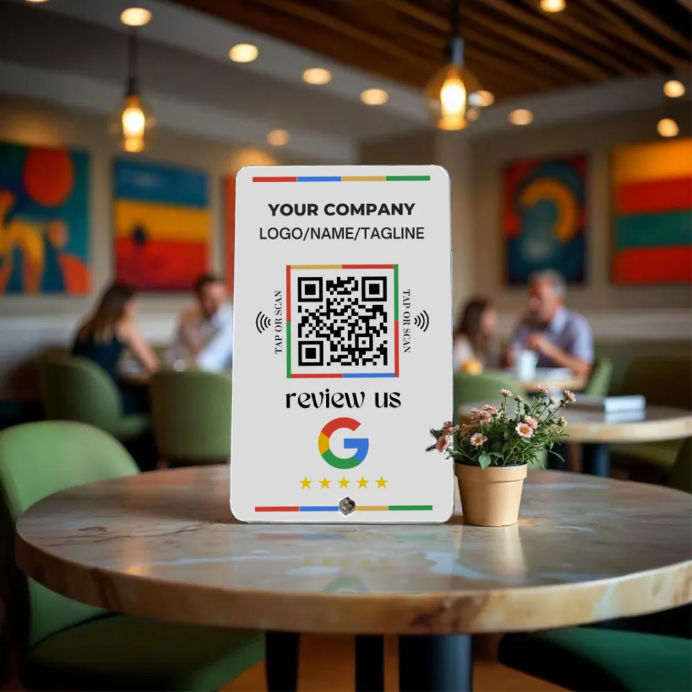 Google Review Standee Custom Printed (White)