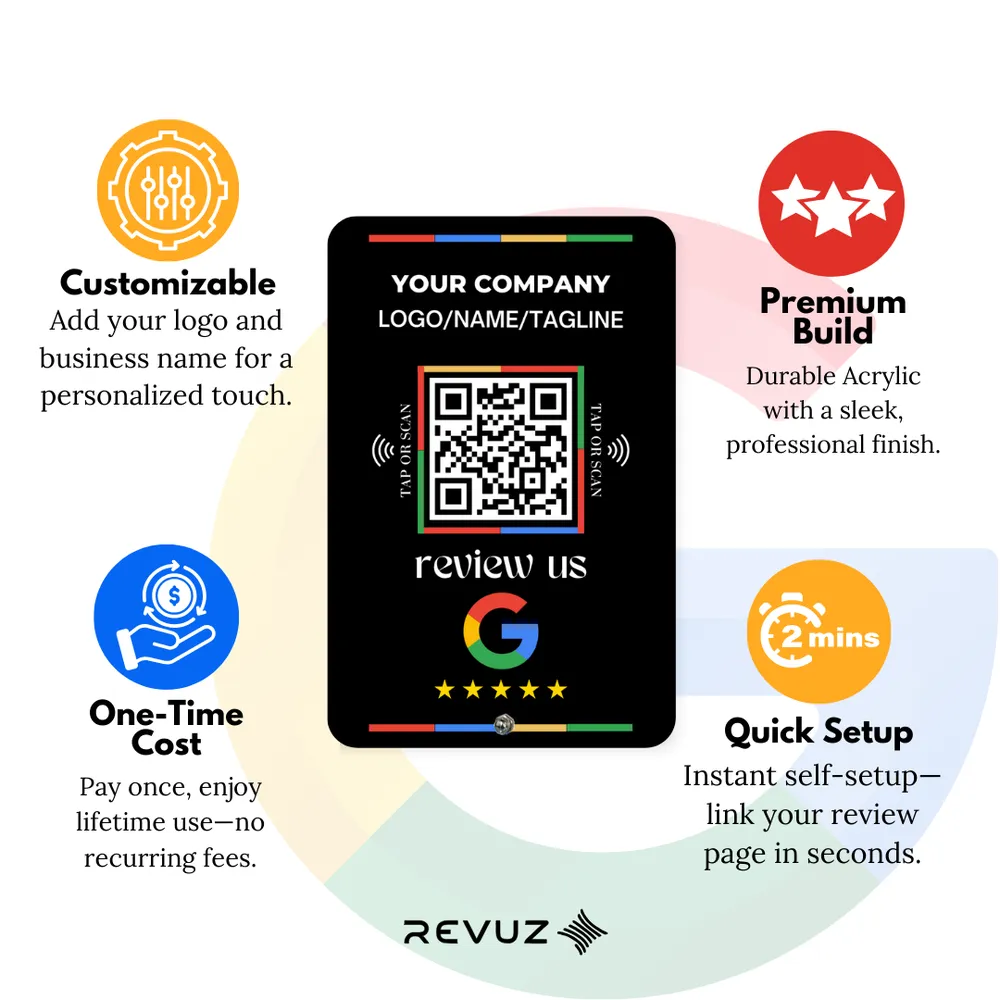 Google Review Standee Custom Printed (Black)