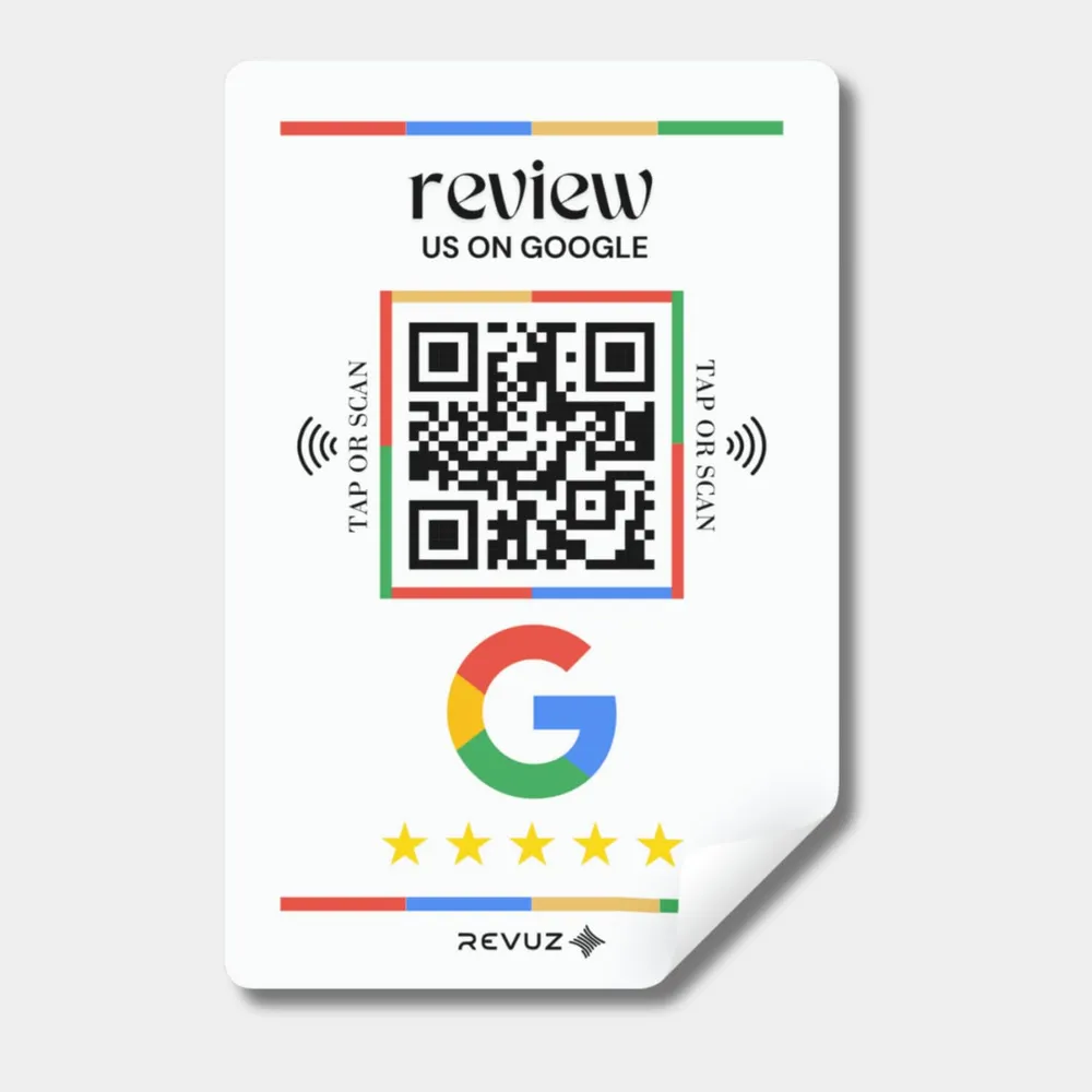 Google Review Sticker NFC (White)