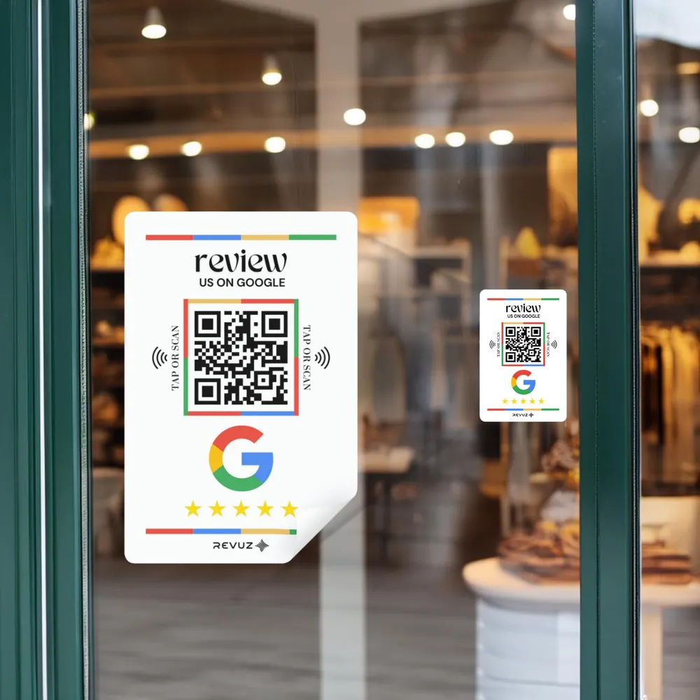 Google Review Sticker NFC (White)