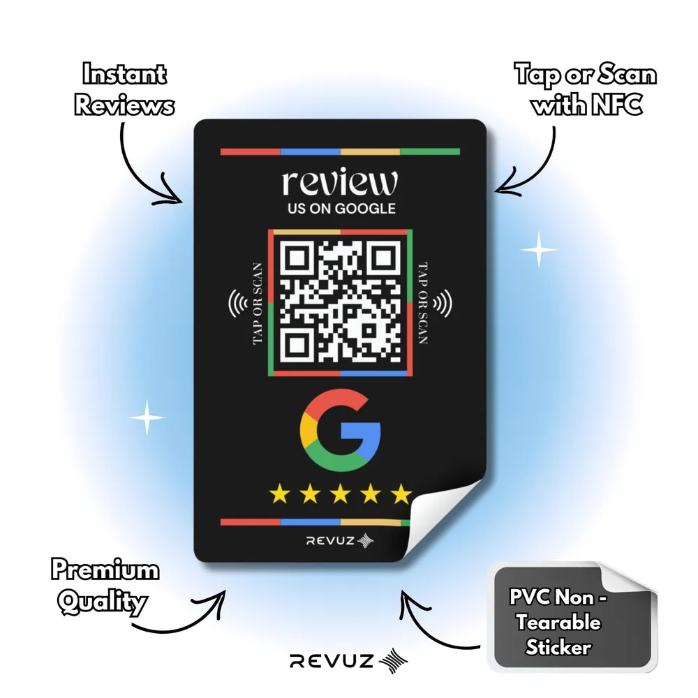 Google Review Sticker NFC (Black)