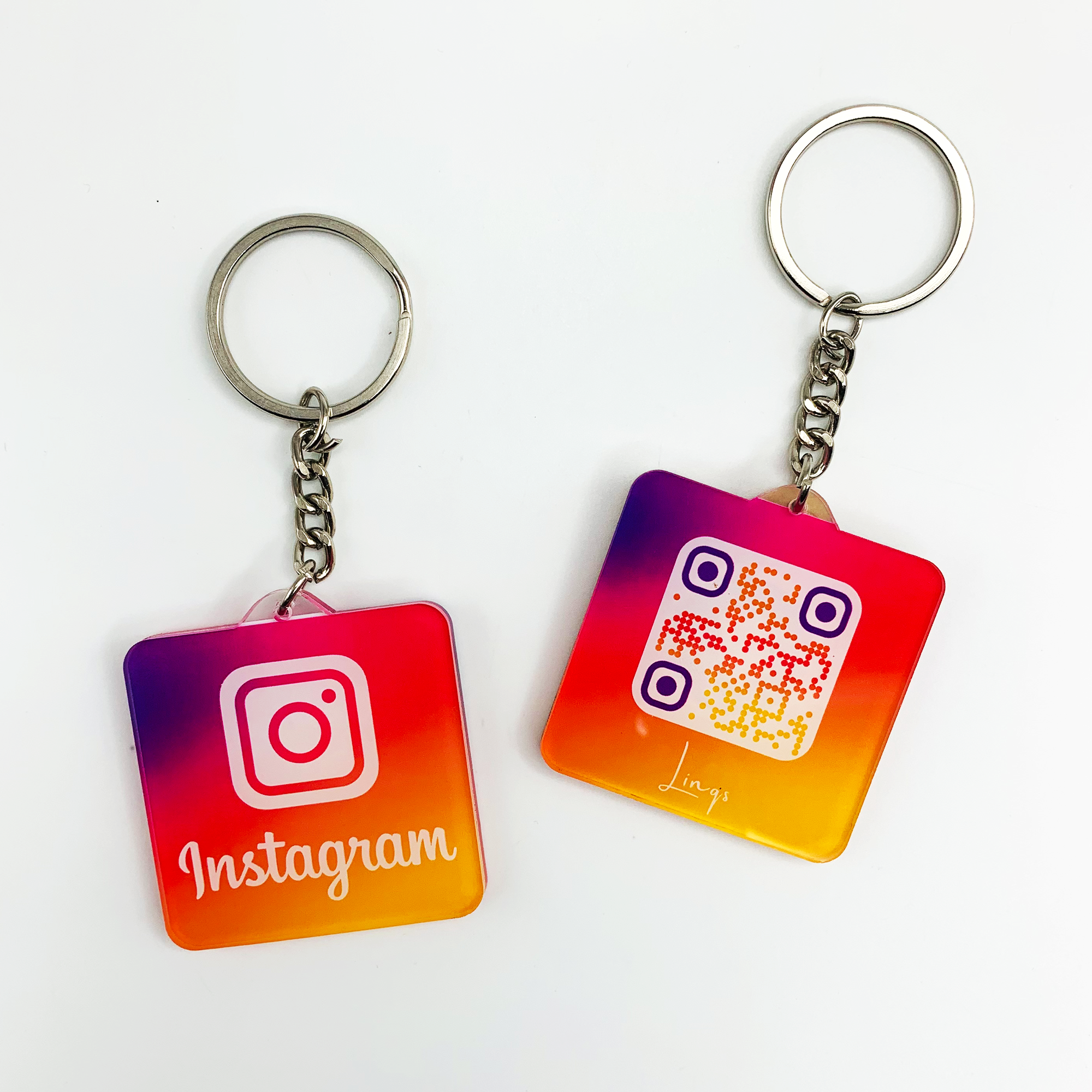 LINQS Instagram Profile NFC QR Keychain | Tap or Scan to Connect - Image 2