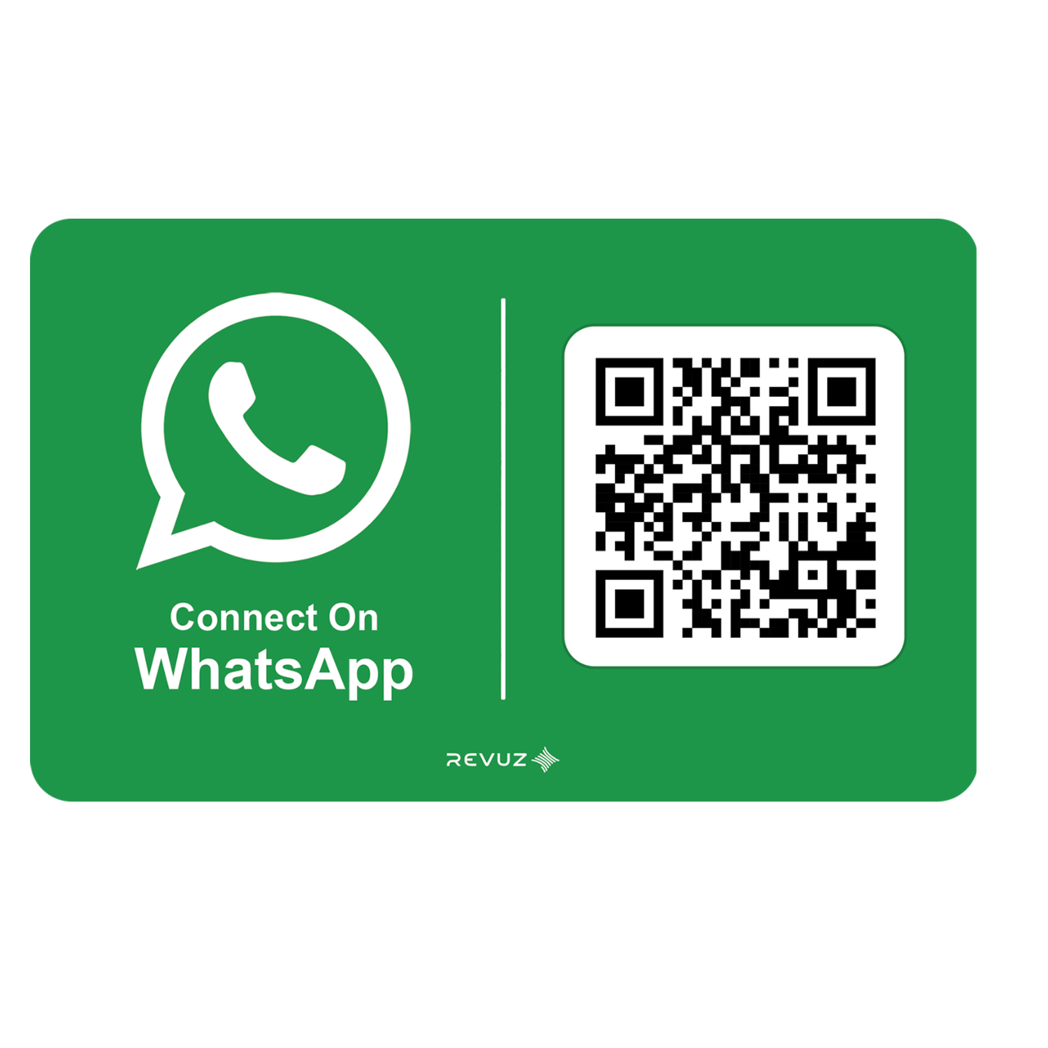 REVUZ WhatsApp NFC Sticker 8x5 Inch – Tap or Scan to Chat