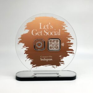 Instagram Standee – Premium Acrylic | NFC Tap + QR Scan | Grow Instagram Followers | DIY Setup (M2)