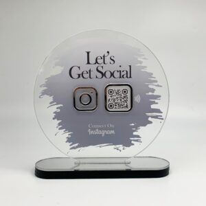 Instagram Standee – Premium Acrylic | NFC Tap + QR Scan | Grow Instagram Followers | DIY Setup (M4)