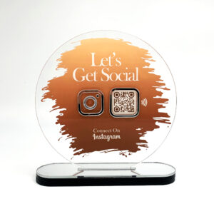 Instagram Standee – Premium Acrylic | NFC Tap + QR Scan | Grow Instagram Followers | DIY Setup (M2)