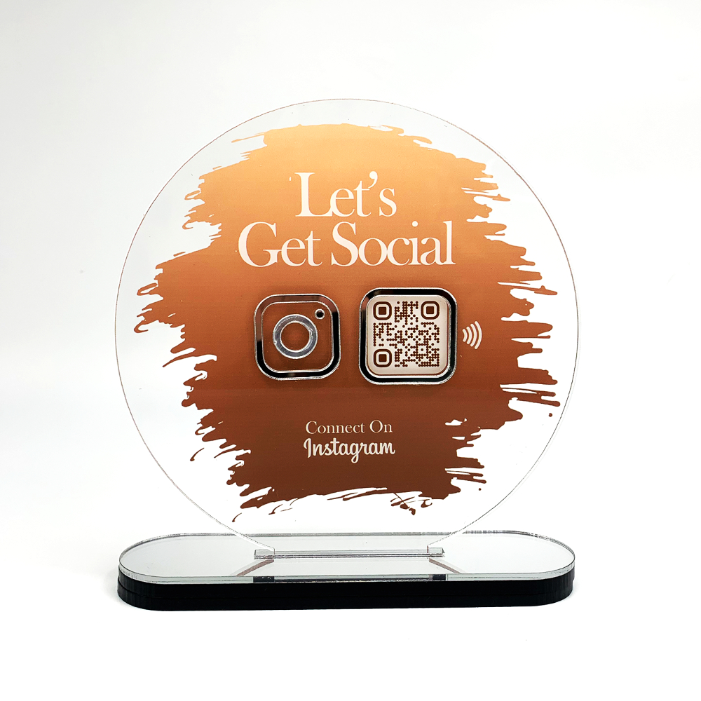 Insta Growth Standee with QR & NFC – Salon, Cafe, Store Ready