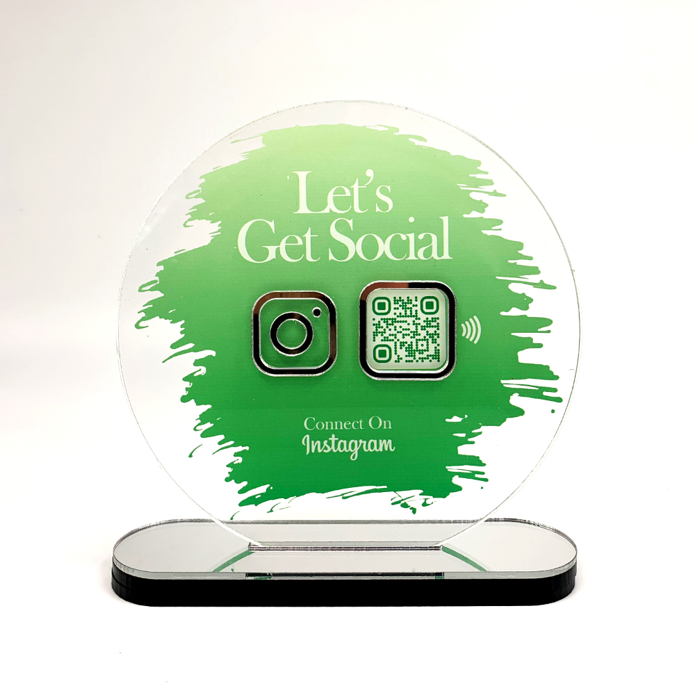 Instagram Standee - Premium Acrylic | NFC Tap + QR Scan | Grow Instagram Followers | DIY Setup (M3) - Image 2