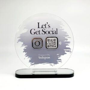 Instagram Standee – Premium Acrylic | NFC Tap + QR Scan | Grow Instagram Followers | DIY Setup (M4)