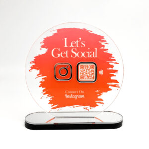 Instagram Standee – Premium Acrylic | NFC Tap + QR Scan | Grow Instagram Followers | DIY Setup (M5)